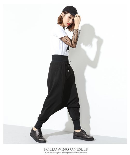 women's pants & capris 2021 women in sprg and autumn style black rope bag big size tall waistband pants, Black;white
women's pants & capris 2021 women in sprg and autumn style black rope bag big size tall waistband pants, Black;white