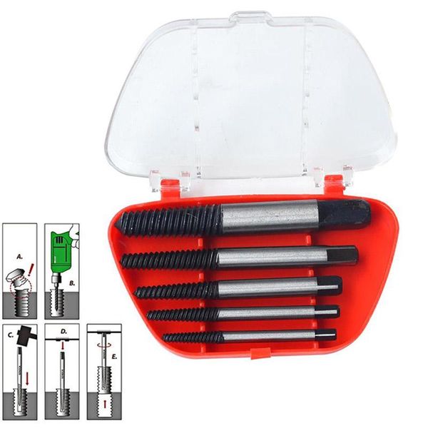 professional hand tool sets 5pcs screw extractor drill bits guide broken damaged bolt remover car-styling storage box thread removal tools
professional hand tool sets 5pcs screw extractor drill bits guide broken damaged bolt remover car-styling storage box thread removal tools