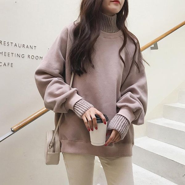 hoodies hoodies women turtleneck solid all-match korean style elegant loose students soft womens hoodie trendy clothing casual pull, Black
hoodies hoodies women turtleneck solid all-match korean style elegant loose students soft womens hoodie trendy clothing casual pull, Black