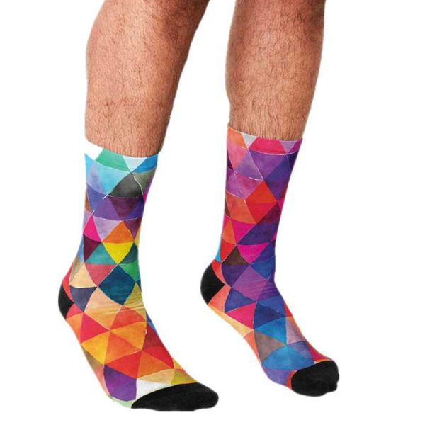 funny men's socks watercolor triangles bright pattern printed hip hop men happy cute boys street style crazy for, Black
funny men's socks watercolor triangles bright pattern printed hip hop men happy cute boys street style crazy for, Black