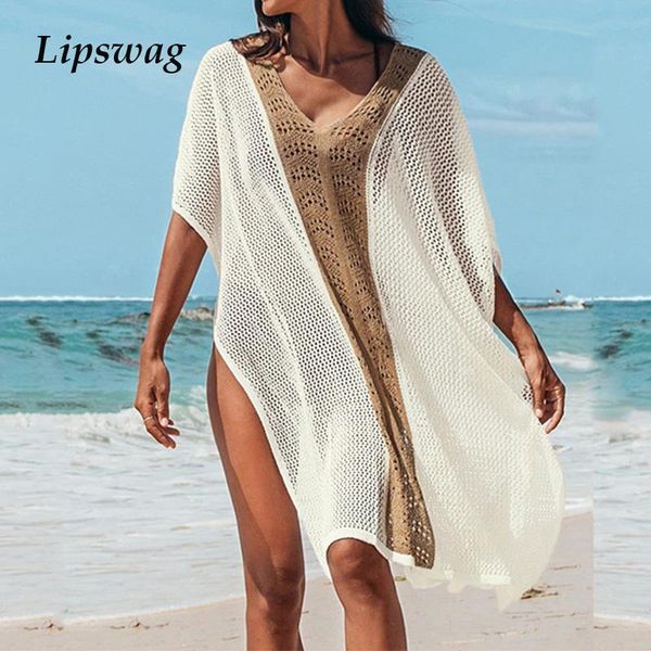 women v-neck pullover solid cover up summer mesh beach dress cover-ups swimwear tassel bikini swimsuit women's, White;black
women v-neck pullover solid cover up summer mesh beach dress cover-ups swimwear tassel bikini swimsuit women's, White;black