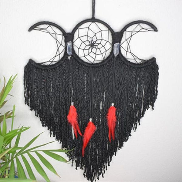 decorative objects & figurines handmade lace dream catcher feather wall hanging decoration ornament for home halloween decor black
decorative objects & figurines handmade lace dream catcher feather wall hanging decoration ornament for home halloween decor black