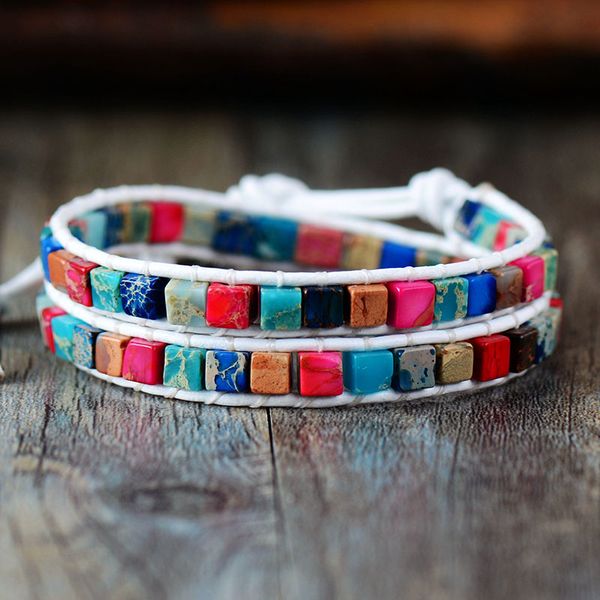 boho women bracelet high end mix natural stone vintage 2 strands leather wrap weaving bead bracelets handmade a, Golden;silver
boho women bracelet high end mix natural stone vintage 2 strands leather wrap weaving bead bracelets handmade a, Golden;silver