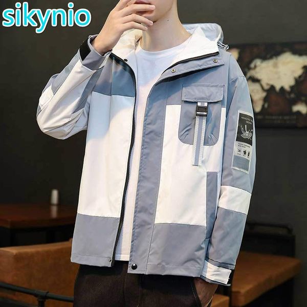 men's jackets 2021 autumn jacket fashion hooded color matching male coats youth college wind sports large size, Black;brown
men's jackets 2021 autumn jacket fashion hooded color matching male coats youth college wind sports large size, Black;brown