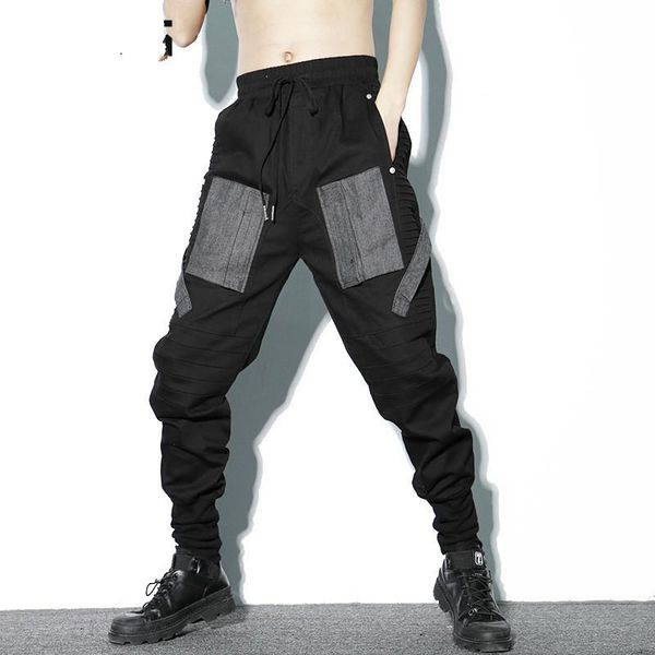 #1722 fashion pleated pencil harem pants black elastic waist patchwork big pocket hip hop trousers for men joggers streetwear men's
#1722 fashion pleated pencil harem pants black elastic waist patchwork big pocket hip hop trousers for men joggers streetwear men's
