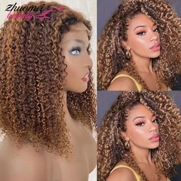 lace wigs short curly bob highlight wig jerry brazilian human hair for women 4x4 closure kinky p4/30, Black;brown
lace wigs short curly bob highlight wig jerry brazilian human hair for women 4x4 closure kinky p4/30, Black;brown