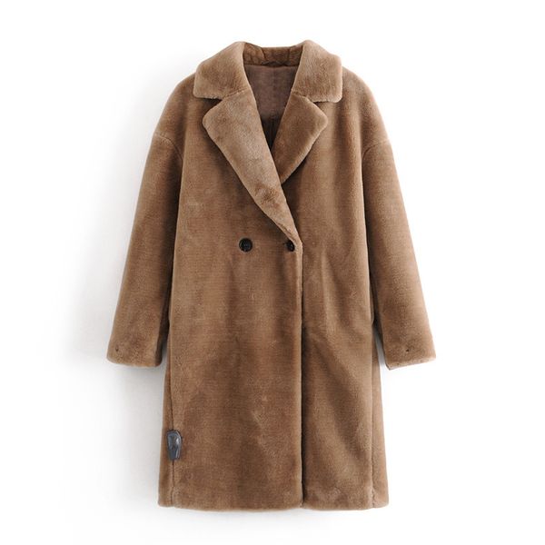 womens coat ladies faux mink fur outwear long jacket loose street style overcoat autumn winter, Black
womens coat ladies faux mink fur outwear long jacket loose street style overcoat autumn winter, Black