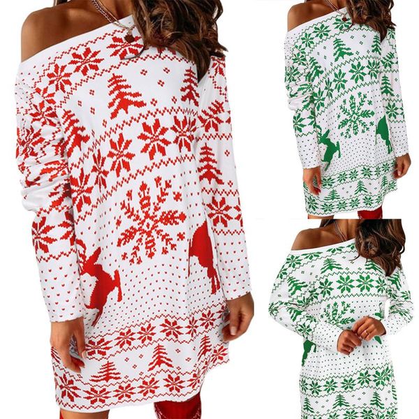 casual dresses 2021 christmas ladies long sleeve dress, girls temperament elk snowflake printing round collar knitted short skirt, Black;gray
casual dresses 2021 christmas ladies long sleeve dress, girls temperament elk snowflake printing round collar knitted short skirt, Black;gray