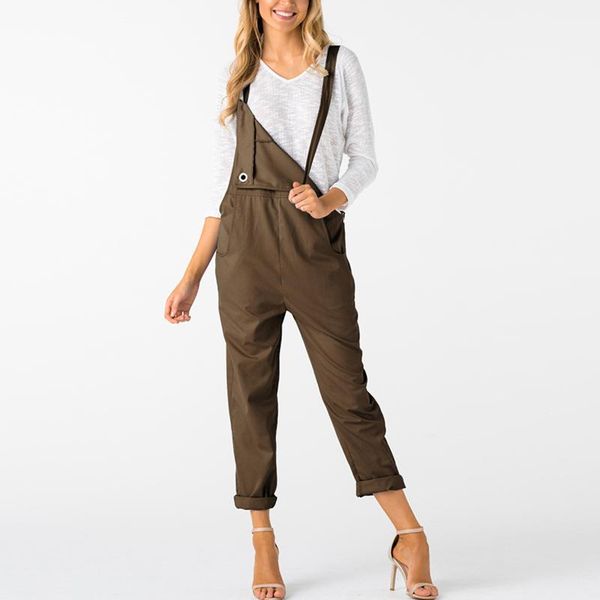 women's jumpsuits & rompers summer elegant women sleeveless loose 2021 bib overalls female casual solid long straight dungarees, Black;white
women's jumpsuits & rompers summer elegant women sleeveless loose 2021 bib overalls female casual solid long straight dungarees, Black;white