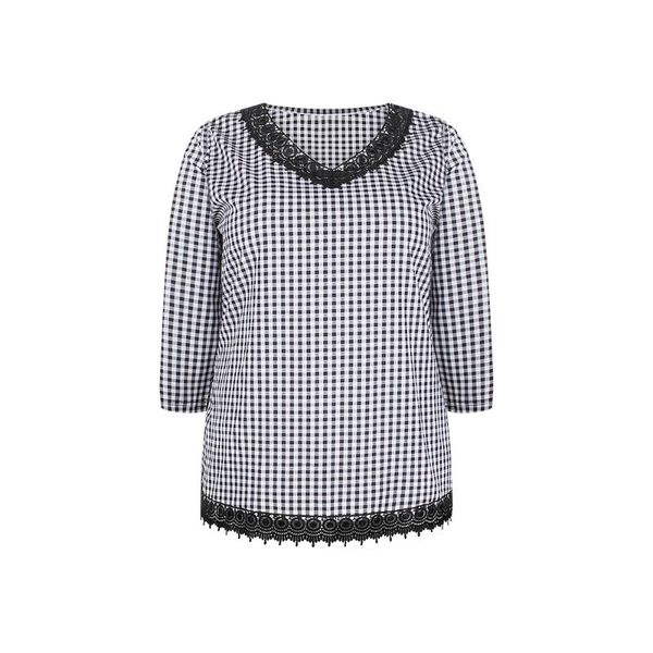 plus size t-shirt yitonglian women's elegant v-neck casual cotton plaid tee shirt autumn spring 5xl 7xl 8xl, Black
plus size t-shirt yitonglian women's elegant v-neck casual cotton plaid tee shirt autumn spring 5xl 7xl 8xl, Black