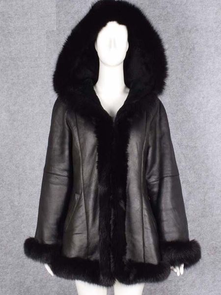 women's leather & faux sheepskin coat jacket 100% wool cashmere liner fur collar female warm thick clothing for winter black
women's leather & faux sheepskin coat jacket 100% wool cashmere liner fur collar female warm thick clothing for winter black