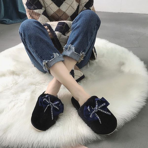 slippers women home winter warm shoes slip on flats slides female faux fur closed toe mujer invierno x3ha, Black
slippers women home winter warm shoes slip on flats slides female faux fur closed toe mujer invierno x3ha, Black