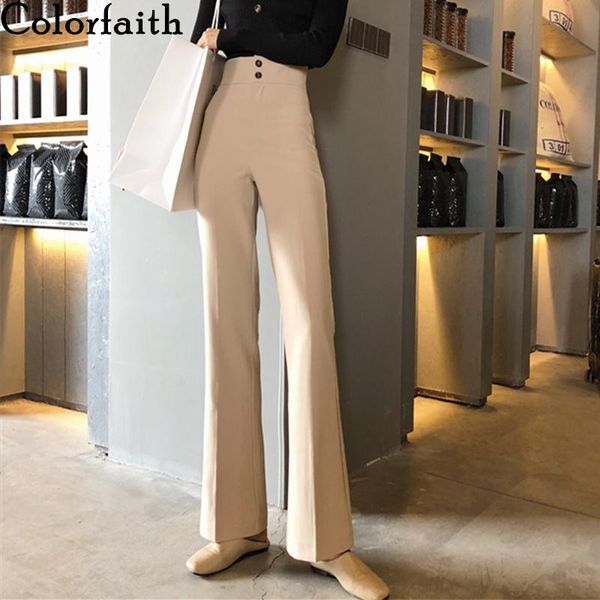 colorfaith 2021 autumn winter women pants high waist bell-bottomed wild formal buttons elegant ankle-length trousers p7010 women's & ca, Black;white
colorfaith 2021 autumn winter women pants high waist bell-bottomed wild formal buttons elegant ankle-length trousers p7010 women's & ca, Black;white