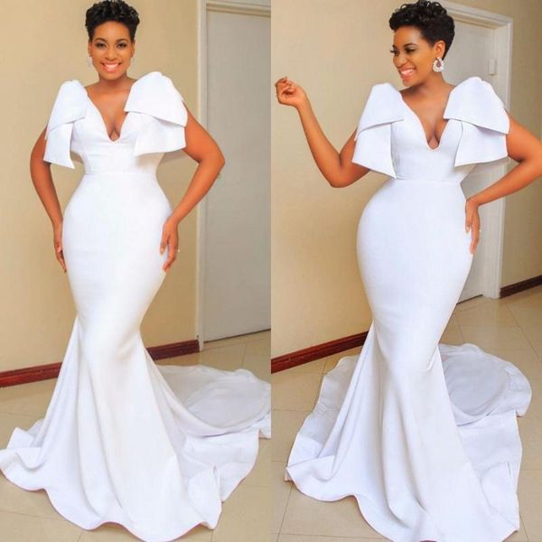 party dresses deep v-neck mermaid prom dress 2021 plus size arabic aso ebi evening gowns satin simple formal, White;black
party dresses deep v-neck mermaid prom dress 2021 plus size arabic aso ebi evening gowns satin simple formal, White;black