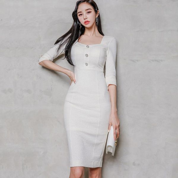 white tight dress one piece korean ladies half sleeve square nightclub office party dresses for women china clothing casual, Black;gray
white tight dress one piece korean ladies half sleeve square nightclub office party dresses for women china clothing casual, Black;gray