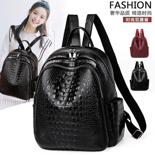 fashion pu crocodile women backpack female leather backpacks student book bag college girl rucksack bagpack mochila style
fashion pu crocodile women backpack female leather backpacks student book bag college girl rucksack bagpack mochila style
