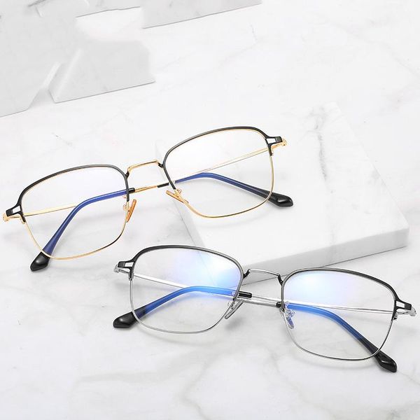 fashion sunglasses frames vintage half-frame eyeglass frame business men's tide ultra-light metal box flat mirror nearsightedness, Black
fashion sunglasses frames vintage half-frame eyeglass frame business men's tide ultra-light metal box flat mirror nearsightedness, Black