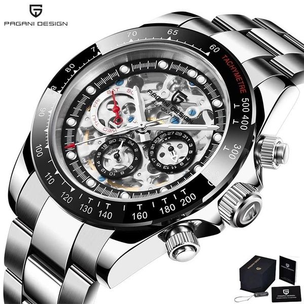 wristwatches pagani design 40mm men watches mechanical automatic diamond watch 100m waterproof steel business wristwatch, Slivery;brown
wristwatches pagani design 40mm men watches mechanical automatic diamond watch 100m waterproof steel business wristwatch, Slivery;brown