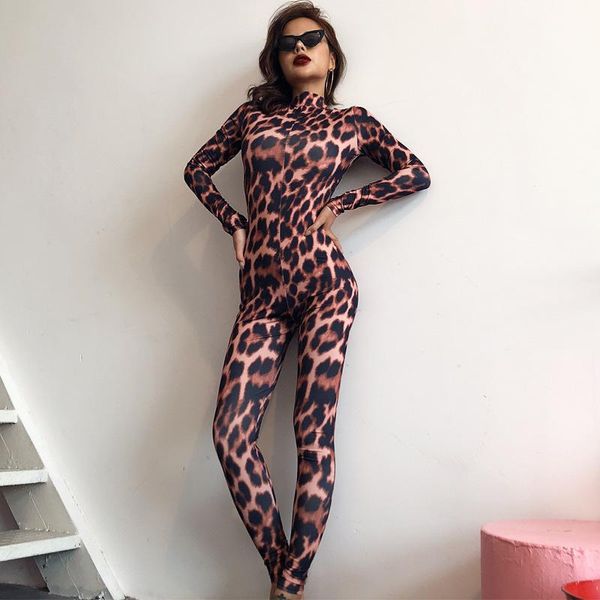 women's jumpsuits & rompers omsj 2021 autumn women fashion leopard printing round neck long sleeve skinny ladies casual club party, Black;white
women's jumpsuits & rompers omsj 2021 autumn women fashion leopard printing round neck long sleeve skinny ladies casual club party, Black;white