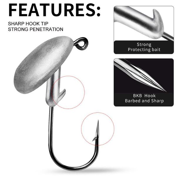 fishing hooks proberos 5pcs exposed jig head 3.5g 5g 7g 10g 14g jigging fishhooks for soft baits barbed hook tackle
fishing hooks proberos 5pcs exposed jig head 3.5g 5g 7g 10g 14g jigging fishhooks for soft baits barbed hook tackle