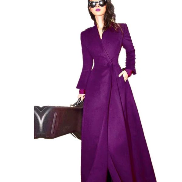 women's wool & blends plus size 3xlx-long fashion elegant woolen coat women stand collar slim office lady big swing overcoat, Black
women's wool & blends plus size 3xlx-long fashion elegant woolen coat women stand collar slim office lady big swing overcoat, Black