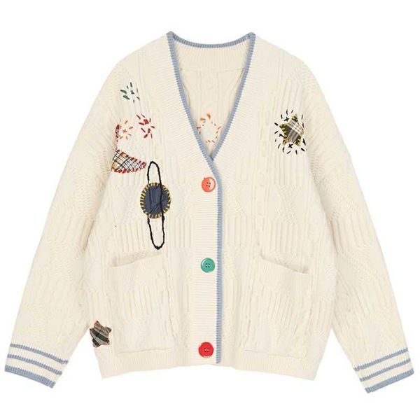 women's sweaters cardigan women buttons autumn winter embroidery stitching vintage knitted female long slevee woman 04s8, White;black
women's sweaters cardigan women buttons autumn winter embroidery stitching vintage knitted female long slevee woman 04s8, White;black