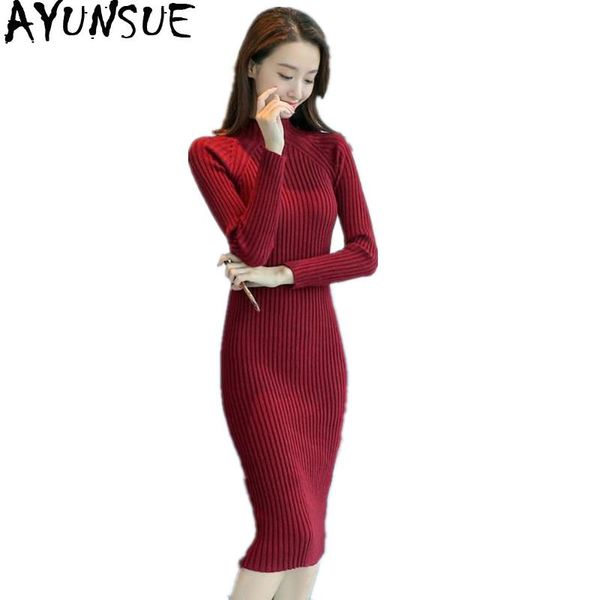 casual dresses ayunsue women knitted sweater dress elegant long sleeve autumn winter tight bodycon korean vestidos mujer kj4269, Black;gray
casual dresses ayunsue women knitted sweater dress elegant long sleeve autumn winter tight bodycon korean vestidos mujer kj4269, Black;gray