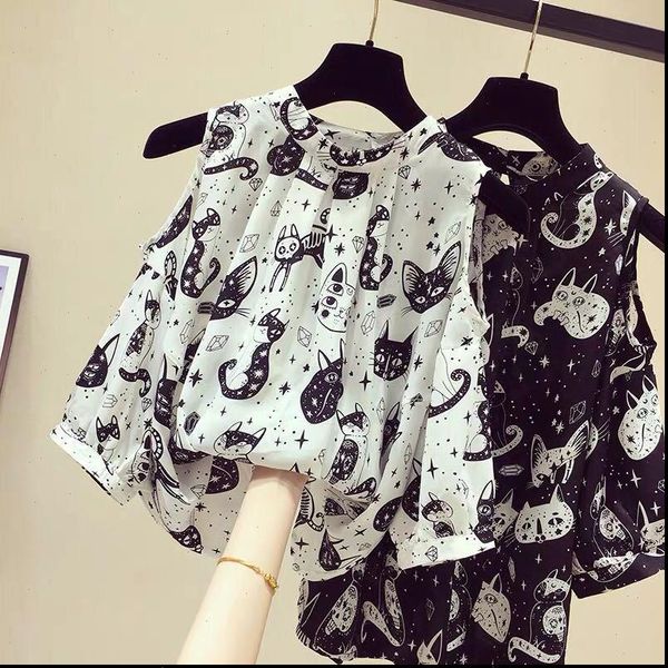cute cat womens shirt print shirts autum women harajuku gothic kitten short sleeve loose blouse fashion summer street casual femme, White
cute cat womens shirt print shirts autum women harajuku gothic kitten short sleeve loose blouse fashion summer street casual femme, White