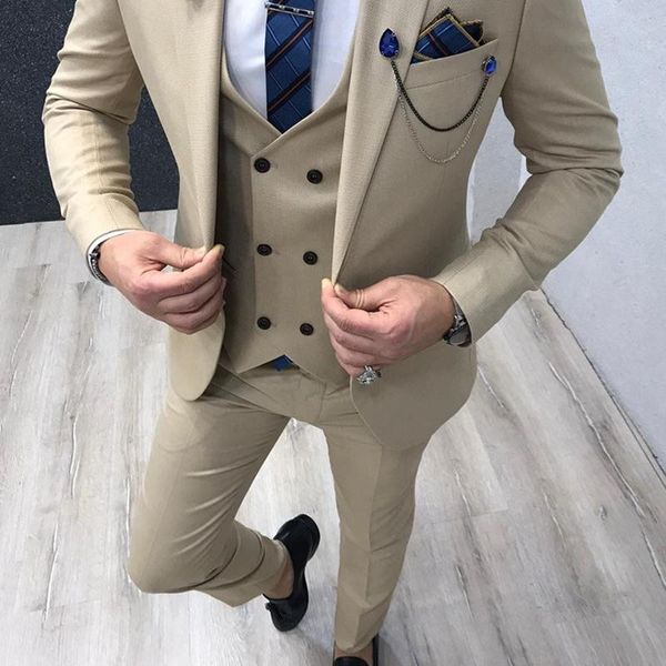 men's suits & blazers khaki jacket vest pants man slim fit costume wedding dress notched collar groom tuxedos prom coat 3pc men sets, White;black
men's suits & blazers khaki jacket vest pants man slim fit costume wedding dress notched collar groom tuxedos prom coat 3pc men sets, White;black