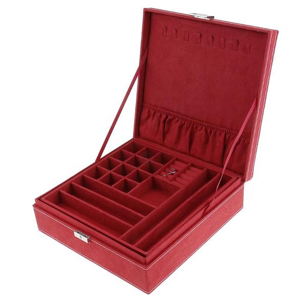 jewelry pouches, bags two-layer velvet box case holder storage organizer with lock, Pink;blue
jewelry pouches, bags two-layer velvet box case holder storage organizer with lock, Pink;blue
