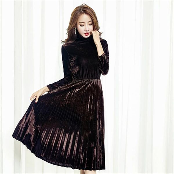 casual dresses plus size women's dress gold velvet long-sleeve mid-length loose high collar pleated female spring autumn vestidos 2021, Black;gray
casual dresses plus size women's dress gold velvet long-sleeve mid-length loose high collar pleated female spring autumn vestidos 2021, Black;gray