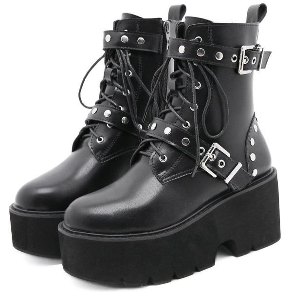 boots sarairis platform shoes lace rivet women 2021 thick bottom autumn ladies buckle ankle, Black
boots sarairis platform shoes lace rivet women 2021 thick bottom autumn ladies buckle ankle, Black