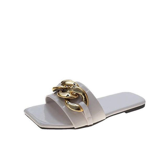 slippers women's summer ladies metal chain fashion flat casual shoes women beach slipper female footwear plus size 2021, Black
slippers women's summer ladies metal chain fashion flat casual shoes women beach slipper female footwear plus size 2021, Black