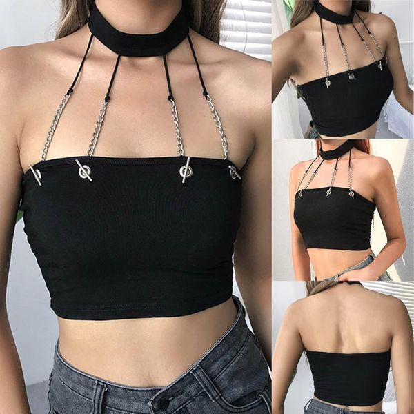 tube black vest women's charm off shoulder halter metal button round neck crop camiseta mujer tanks & camis, White
tube black vest women's charm off shoulder halter metal button round neck crop camiseta mujer tanks & camis, White