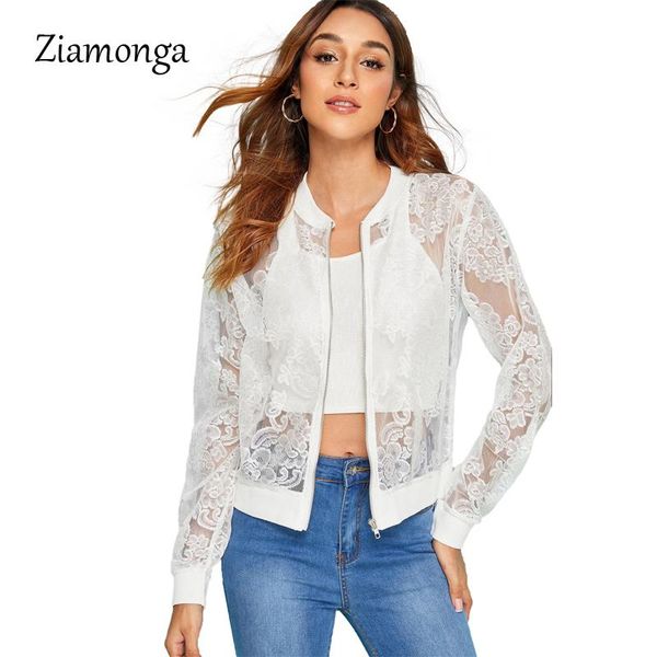 women's jackets ziamonga lace sleeve women basic coats long patchwork transparent zip casual slim jacket coat bomber outwear, Black;brown
women's jackets ziamonga lace sleeve women basic coats long patchwork transparent zip casual slim jacket coat bomber outwear, Black;brown