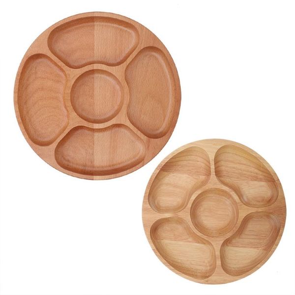 dishes & plates wooden round shape divided plate dessert snack sub-grid dish tableware tray
dishes & plates wooden round shape divided plate dessert snack sub-grid dish tableware tray