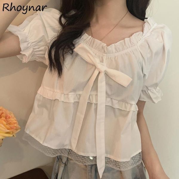 women's blouses & shirts women solid leisure crop sweet elegant stylish summer puff sleeve preppy all-match french style female slim o-, White
women's blouses & shirts women solid leisure crop sweet elegant stylish summer puff sleeve preppy all-match french style female slim o-, White