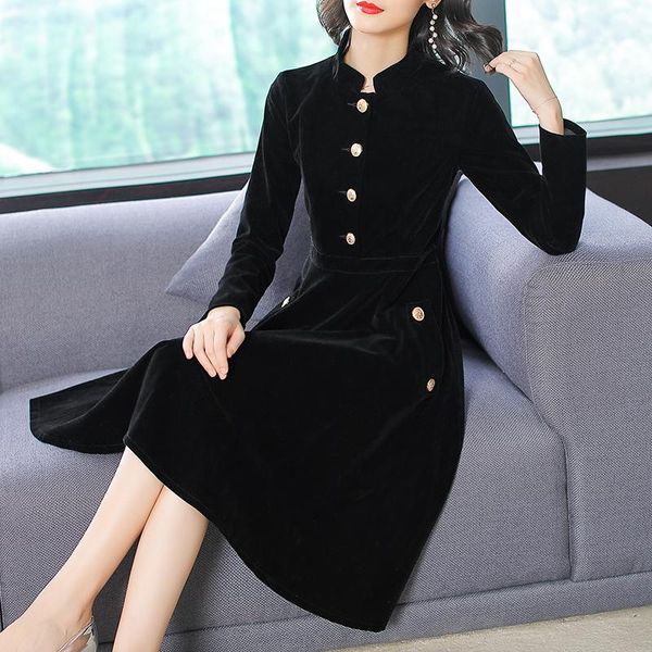 casual dresses vestido plus size dress women 2xl winter velvet 2021 long sleeve black office retro party, Black;gray
casual dresses vestido plus size dress women 2xl winter velvet 2021 long sleeve black office retro party, Black;gray