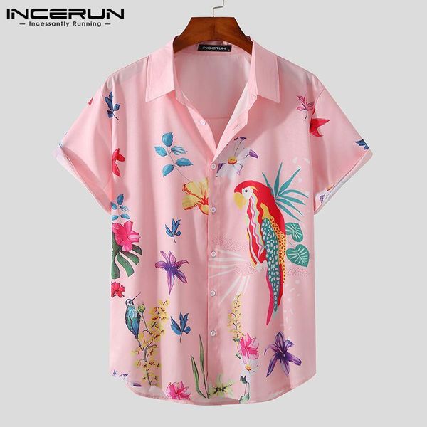 men's casual shirts 2021 men shirt flower printed lapel short sleeve streetwear summer vacation hawaiian camisas hombre s-3xl incerun, White;black
men's casual shirts 2021 men shirt flower printed lapel short sleeve streetwear summer vacation hawaiian camisas hombre s-3xl incerun, White;black