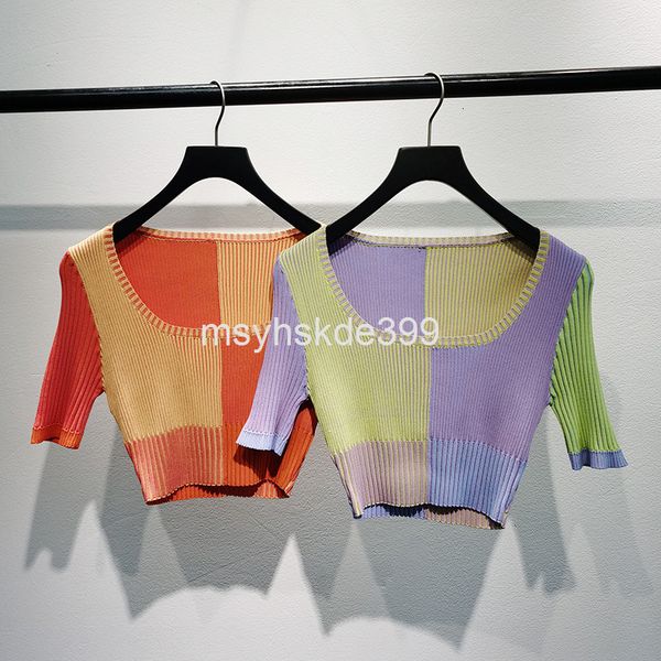 women's t-shirt hair niche design spring and summer color contrast slim fit short navel exposed sweater net red t-shirt women, White
women's t-shirt hair niche design spring and summer color contrast slim fit short navel exposed sweater net red t-shirt women, White