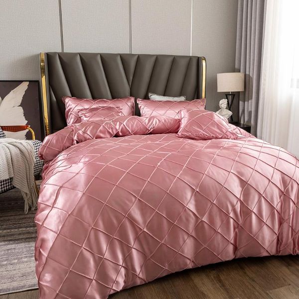bedding sets pink plaid solid color simple style two/ three-piece duvet cover satin double 200 * 220,240x220 nordic bed euro 150
bedding sets pink plaid solid color simple style two/ three-piece duvet cover satin double 200 * 220,240x220 nordic bed euro 150