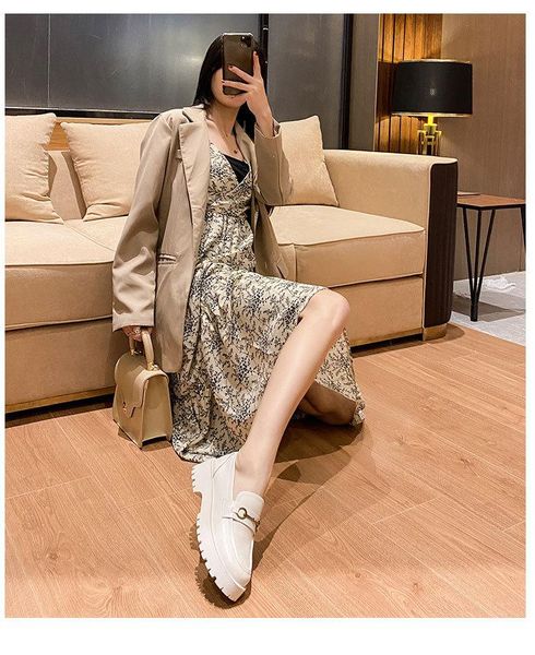 dress shoes the 2021 thick soles set feet delicate solid color single for women round head height college style spring w, Black
dress shoes the 2021 thick soles set feet delicate solid color single for women round head height college style spring w, Black