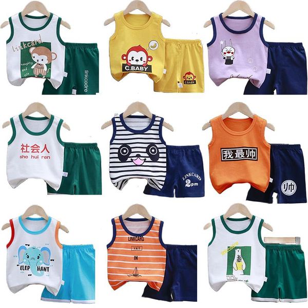 clothing sets summer children's vest set pure cotton baby sleeveless 2-piece clothes boy's toddler for boy, White
clothing sets summer children's vest set pure cotton baby sleeveless 2-piece clothes boy's toddler for boy, White