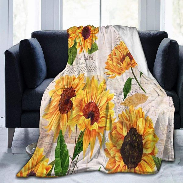 Retro Stylish Sunflower Design Flannel Fleece Throw Blanket Living Room/Bedroom/Sofa Couch Warm Soft Bed Blanket for Kids Adults
Retro Stylish Sunflower Design Flannel Fleece Throw Blanket Living Room/Bedroom/Sofa Couch Warm Soft Bed Blanket for Kids Adults