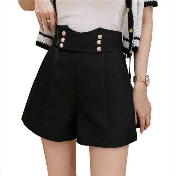 fashion suit spring summer casual women shorts wide leg irregular high waist double breasted short femme workwear, White;black
fashion suit spring summer casual women shorts wide leg irregular high waist double breasted short femme workwear, White;black