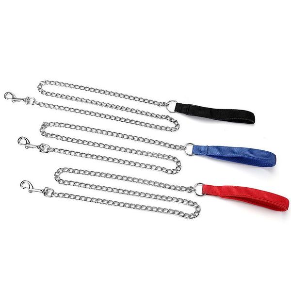 dog collars & leashes chain leash red handle leads durable comfortable pet traction metal lead anti-bite supplies
dog collars & leashes chain leash red handle leads durable comfortable pet traction metal lead anti-bite supplies