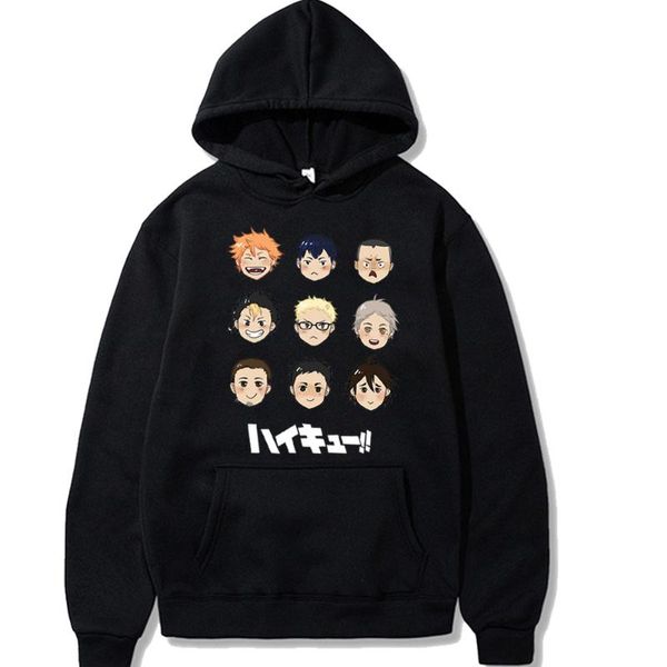 men's hoodies & sweatshirts haikyuu hoodie fashion pullovers with pockets long sleeve winter male and female, Black
men's hoodies & sweatshirts haikyuu hoodie fashion pullovers with pockets long sleeve winter male and female, Black