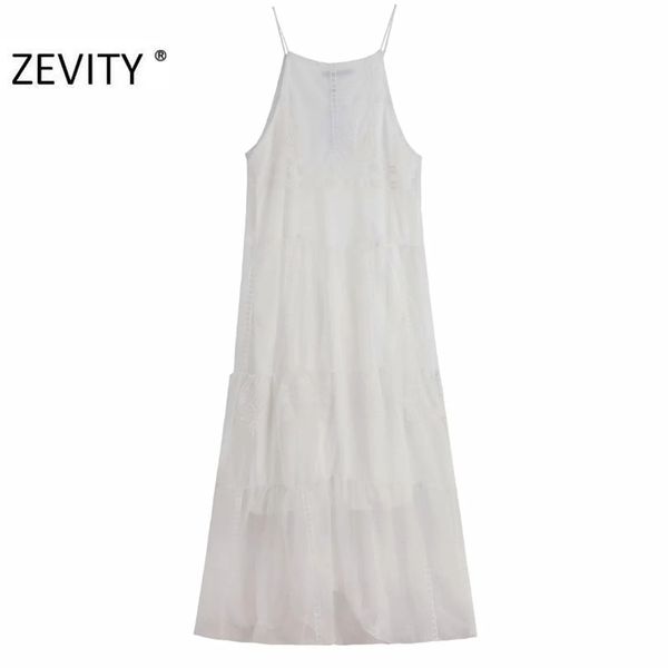 women elegant o neck embroidery mesh yarn patchwork halter dress female spaghetti strap vestidos chic dresses ds4370 210420, Black;gray
women elegant o neck embroidery mesh yarn patchwork halter dress female spaghetti strap vestidos chic dresses ds4370 210420, Black;gray
