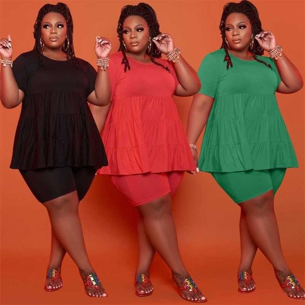 5xl plus size two piece set wholesale shorts s fashion solid loose crop leggings sweet casual matching drop 211106, Black
5xl plus size two piece set wholesale shorts s fashion solid loose crop leggings sweet casual matching drop 211106, Black