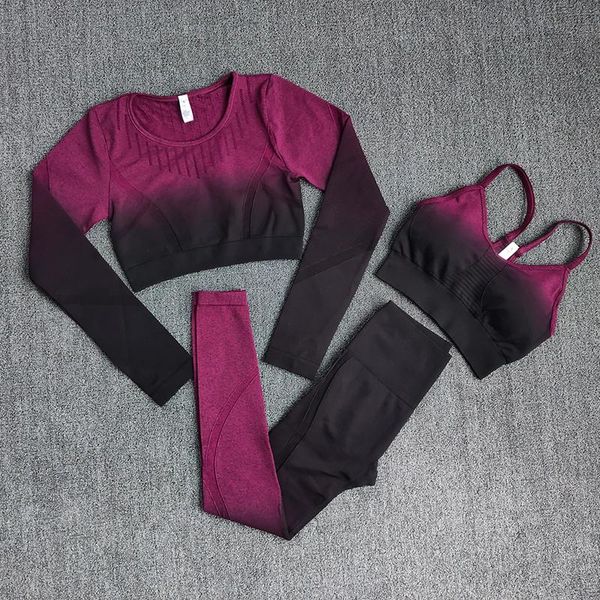 yoga outfit ombre women set workout long sleeve crop sports bra seamless leggings gym clothing fitness sportswear suits
yoga outfit ombre women set workout long sleeve crop sports bra seamless leggings gym clothing fitness sportswear suits